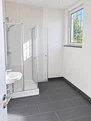 Der Schiedsrichterduschraum im Sportheim in Gerlachshausen
